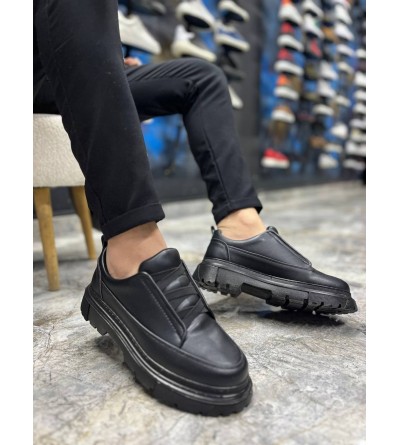 KB-703 Kuback Kömür Cilt Lastikli Günlük Erkek Ayakkabı