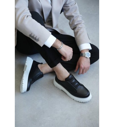 KB-703 Kuback Siyah Lastikli Günlük Erkek Ayakkabı KB-703 Kuback Siyah Lastikli Günlük Erkek Ayakkabı