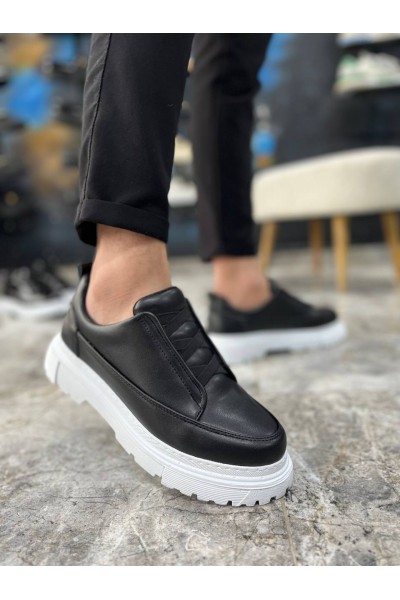 KB-703 Kuback Siyah Lastikli Günlük Erkek Ayakkabı