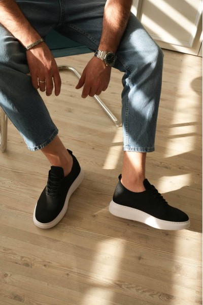 KB-M101 Kuback Siyah Triko Bağcıklı Günlük Erkek Ayakkabı