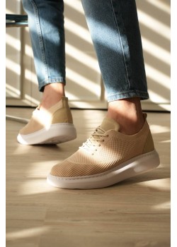 KB-M101 Kuback Bej Triko Bağcıklı Günlük Erkek Ayakkabı