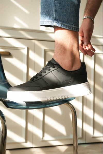 KB-N2 Kuback Siyah Cilt Bağcıklı Günlük Erkek Ayakkabı