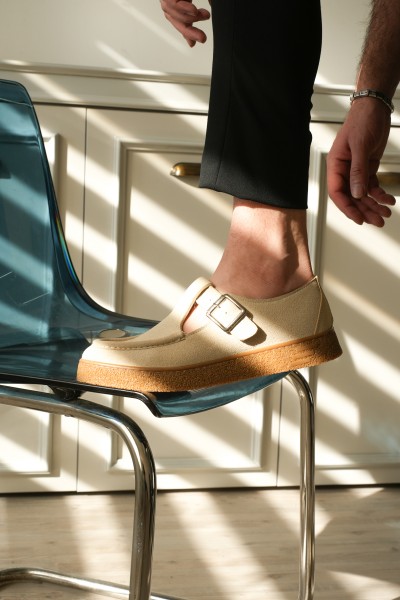 KB-T30 Kuback Bej Kahve Taban Günlük Erkek Sandalet