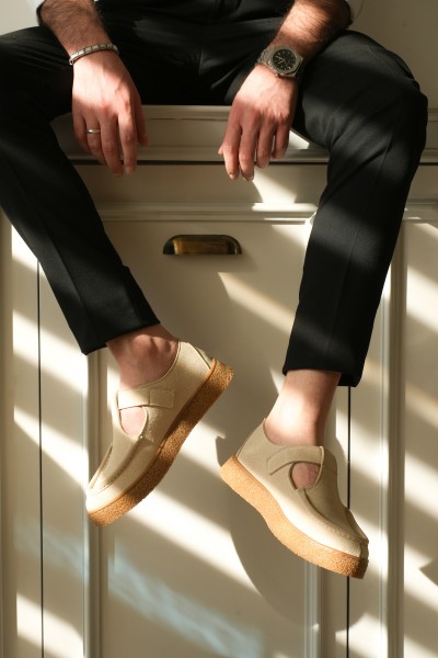 KB-T30 Kuback Bej Kahve Taban Günlük Erkek Sandalet