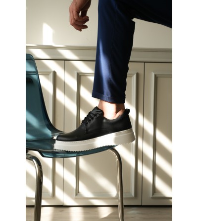 KB-X16 Kuback Siyah Cilt Günlük Erkek Ayakkabı 