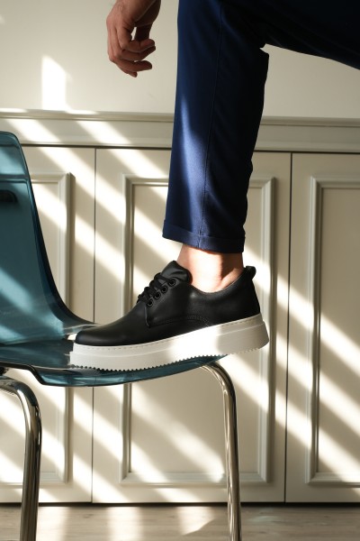 KB-X16 Kuback Siyah Cilt Günlük Erkek Ayakkabı 