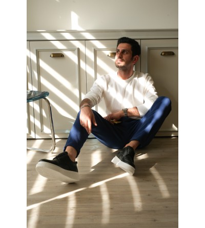 KB-X16 Kuback Siyah Cilt Günlük Erkek Ayakkabı 