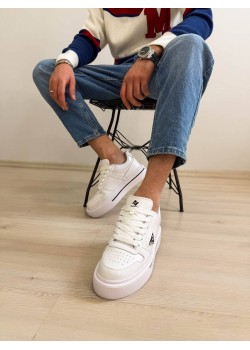 KB-04 Kuback Beyaz Cilt Günlük Erkek Ayakkabı