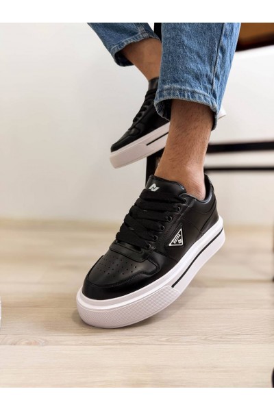 KB-04 Kuback Siyah Cilt Günlük Erkek Ayakkabı 