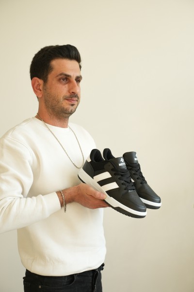 KB-013 Kuback Siyah Beyaz Günlük Erkek Ayakkabı 