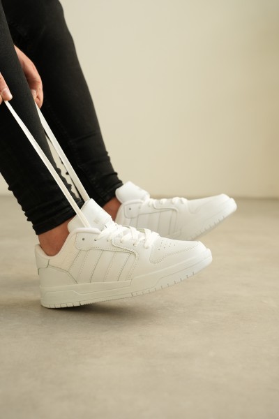 KB-013 Kuback Beyaz Cilt Günlük Erkek Ayakkabı 