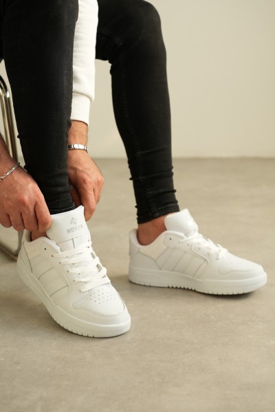 KB-013 Kuback Beyaz Cilt Günlük Erkek Ayakkabı 