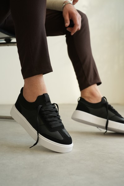 KB-010 Kuback Siyah Cilt Günlük Erkek Ayakkabı 