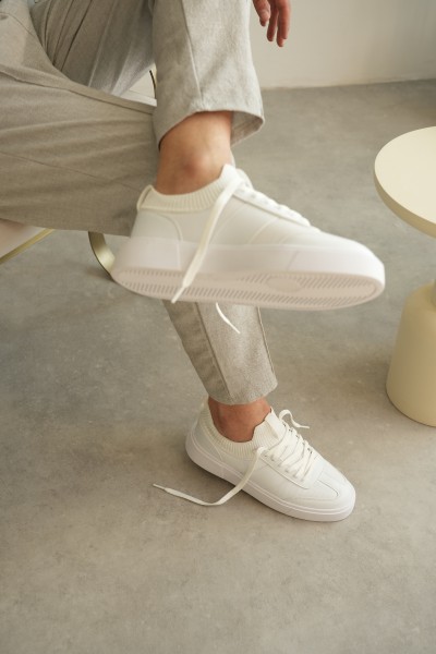 KB-010 Kuback Beyaz Cilt Günlük Erkek Ayakkabı 