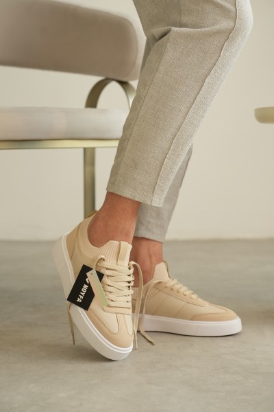 KB-010 Kuback Bej Cilt Günlük Erkek Ayakkabı 