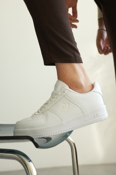 KB-N09 Kuback Beyaz Cilt Günlük Erkek Ayakkabı 