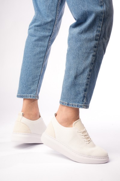 KB-M101 Kuback Beyaz Triko Günlük Erkek Ayakkabı 