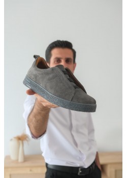 KB-E1 Kuback Gri Deri Günlük Erkek Ayakkabı