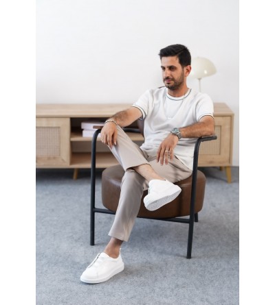 KB-E2 Kuback Beyaz Deri Günlük Erkek Ayakkabı
