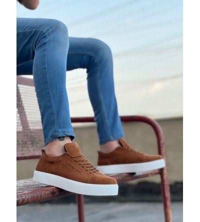 BA0104 Bağcıklı Taba Süet Beyaz Taban Spor Klasik Erkek Ayakkabı BA0104 Bağcıklı Taba Süet Beyaz Taban Spor Klasik Erkek Ayakkabı