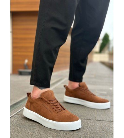 BA0104 Bağcıklı Taba Süet Beyaz Taban Spor Klasik Erkek Ayakkabı BA0104 Bağcıklı Taba Süet Beyaz Taban Spor Klasik Erkek Ayakkabı