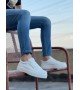 BA0104 Bağcıklı Beyaz Cilt Deri Spor Klasik Erkek Ayakkabı BA0104 Bağcıklı Beyaz Cilt Deri Spor Klasik Erkek Ayakkabı