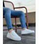 BA0104 Bağcıklı Beyaz Cilt Deri Spor Klasik Erkek Ayakkabı BA0104 Bağcıklı Beyaz Cilt Deri Spor Klasik Erkek Ayakkabı