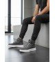 BA0321 Gizli Bağcıklı Erkek Füme Beyaz Taban Spor Bot