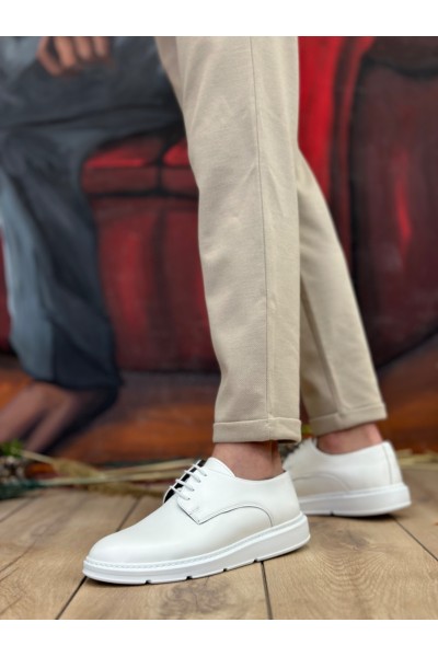BA0003 Bağcıklı Klasik Beyaz Kalın Taban Casual Erkek Ayakkabı BA0003 Bağcıklı Klasik Beyaz Kalın Taban Casual Erkek Ayakkabı