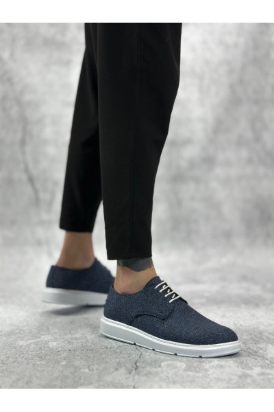 BA0003 Bağcıklı Klasik Spor Keten Lacivert Beyaz Taban Casual Erkek Ayakkabı BA0003 Bağcıklı Klasik Spor Keten Lacivert Beyaz Taban Casual Erkek Ayakkabı