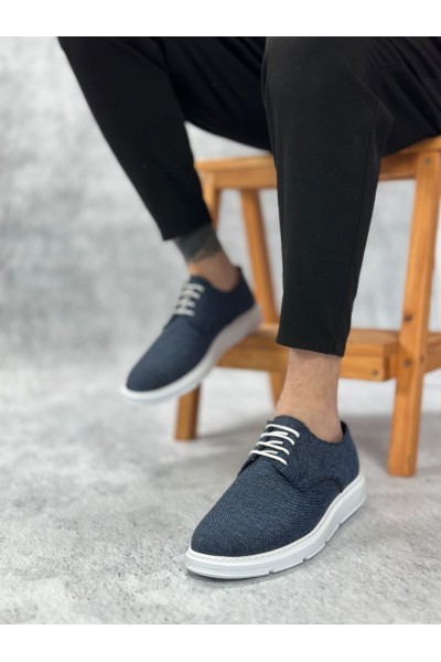 BA0003 Bağcıklı Klasik Spor Keten Lacivert Beyaz Taban Casual Erkek Ayakkabı BA0003 Bağcıklı Klasik Spor Keten Lacivert Beyaz Taban Casual Erkek Ayakkabı