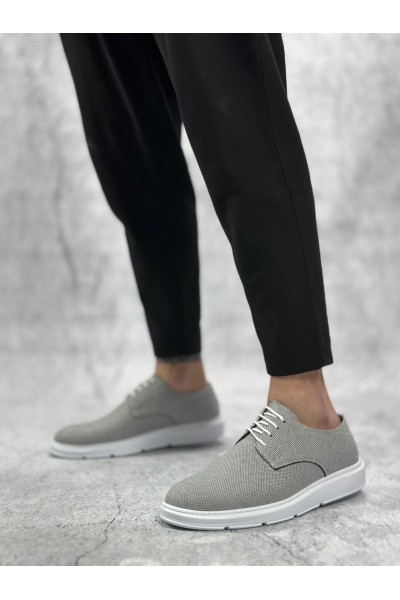 BA0003 Bağcıklı Klasik Spor Koyu Gri Renk Keten Yüksek Taban Casual Erkek Ayakkabı BA0003 Bağcıklı Klasik Spor Koyu Gri Renk Keten Yüksek Taban Casual Erkek Ayakkabı