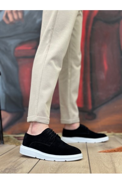 BA0003 Bağcıklı Klasik Spor Süet Siyah Beyaz Yüksek Taban Casual Erkek Ayakkabı BA0003 Bağcıklı Klasik Spor Süet Siyah Beyaz Yüksek Taban Casual Erkek Ayakkabı