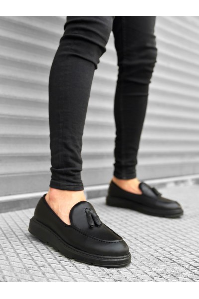 BA0005 Bağcıksız Yüksek Siyah Taban Klasik Cilt Deri Püsküllü Corcik Erkek Ayakkabı BA0005 Bağcıksız Yüksek Siyah Taban Klasik Cilt Deri Püsküllü Corcik Erkek Ayakkabı