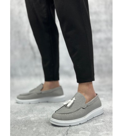 BA0005 Bağcıksız Yüksek Taban Klasik Keten Füme Püsküllü Erkek Ayakkabı BA0005 Bağcıksız Yüksek Taban Klasik Keten Füme Püsküllü Erkek Ayakkabı