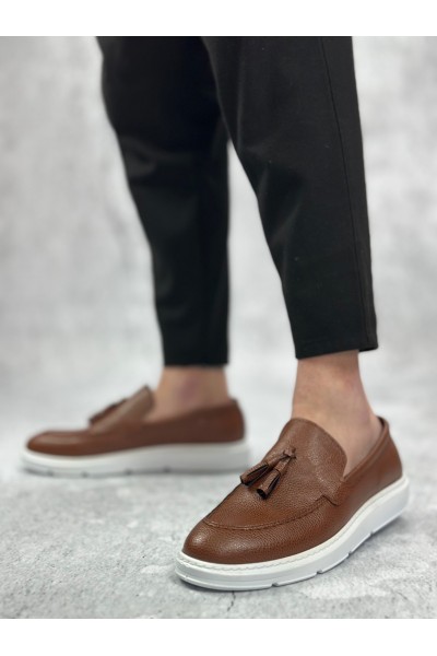 BA0005 Bağcıksız Yüksek Taban Klasik Püsküllü Taba Cilt Corcik Erkek Ayakkabı BA0005 Bağcıksız Yüksek Taban Klasik Püsküllü Taba Cilt Corcik Erkek Ayakkabı