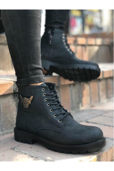 BA0080 Kartal Fermuarlı Siyah Erkek Klasik Spor Klasik Yarım Bilek Bot BA0080 Kartal Fermuarlı Siyah Erkek Klasik Spor Klasik Yarım Bilek Bot