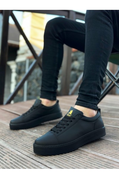 BA0104 Bağcıklı Siyah Cilt Spor Klasik Erkek Ayakkabı BA0104 Bağcıklı Siyah Cilt Spor Klasik Erkek Ayakkabı