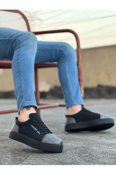 BA0104 Bağcıklı Siyah Ekose Süet Siyah Taban Spor Klasik Erkek Ayakkabı BA0104 Bağcıklı Siyah Ekose Süet Siyah Taban Spor Klasik Erkek Ayakkabı