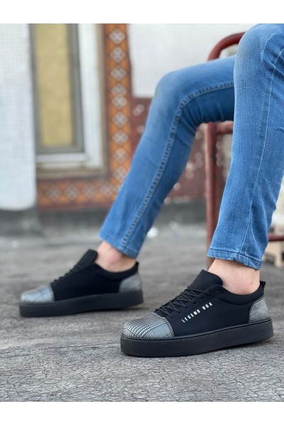 BA0104 Bağcıklı Siyah Ekose Süet Siyah Taban Spor Klasik Erkek Ayakkabı BA0104 Bağcıklı Siyah Ekose Süet Siyah Taban Spor Klasik Erkek Ayakkabı