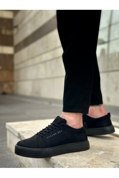 BA0104 Bağcıklı Siyah Süet Spor Klasik Erkek Ayakkabı