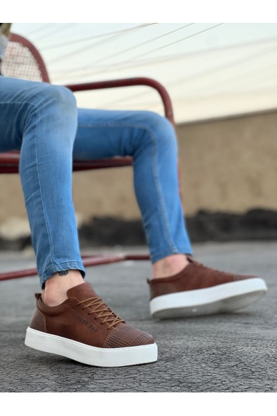 BA0104 Bağcıklı Taba Ekose Spor Klasik Erkek Ayakkabı BA0104 Bağcıklı Taba Ekose Spor Klasik Erkek Ayakkabı