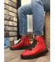 BA0142 Bantlı Erkek Yüksek Taban Kırmızı Spor Bot
