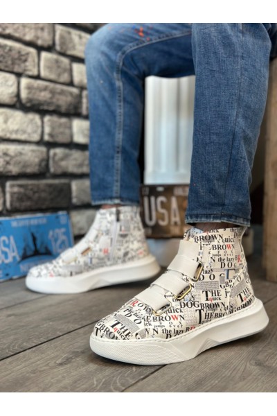 BA0142 Bantlı Erkek Yüksek Taban Rakamlı Spor Bot BA0142 Bantlı Erkek Yüksek Taban Rakamlı Spor Bot