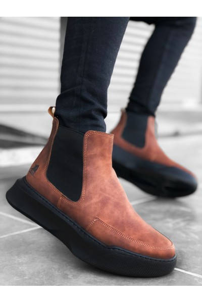 BA0150 Bağcıksız Bantlı Erkek Yüksek Taban Taba Spor Bot BA0150 Bağcıksız Bantlı Erkek Yüksek Taban Taba Spor Bot