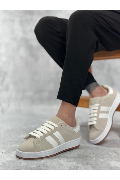 BA0235 BOA İki Çizgili Taş Gri Erkek Günlük Ayakkabı