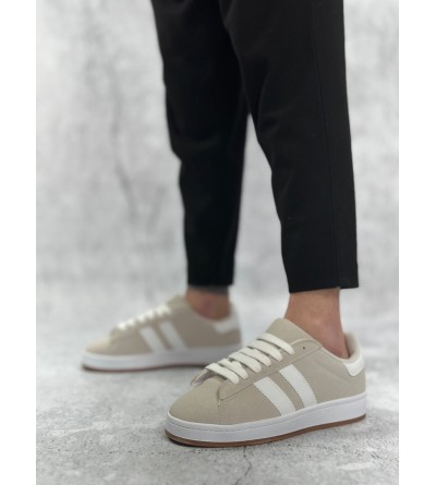 BA0235 BOA İki Çizgili Taş Gri Erkek Günlük Ayakkabı