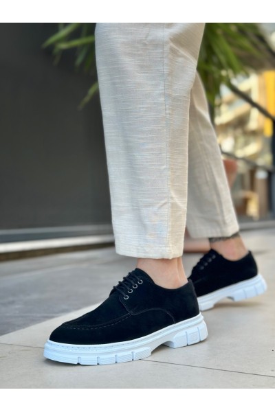 BA0237 Bağcıklı Klasik Yüksek Taban Siyah Süet Casual Erkek Ayakkabı BA0237 Bağcıklı Klasik Yüksek Taban Siyah Süet Casual Erkek Ayakkabı