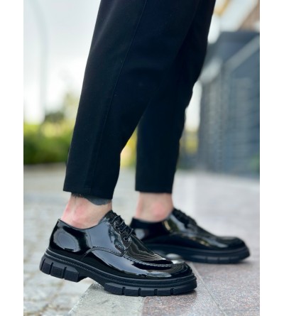 BA0237 Bağcıklı Rugan Klasik Yüksek Taban Casual Erkek Ayakkabı