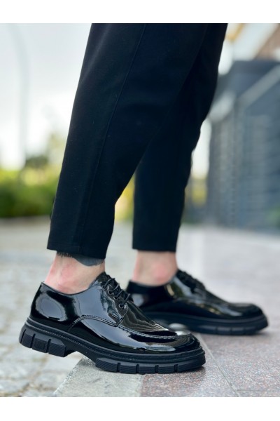 BA0237 Bağcıklı Rugan Klasik Yüksek Taban Casual Erkek Ayakkabı